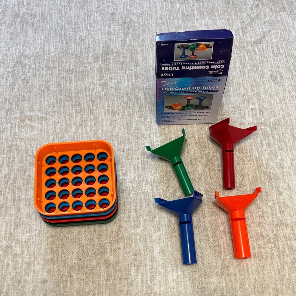 A lot of coin sorting and counting equipment.